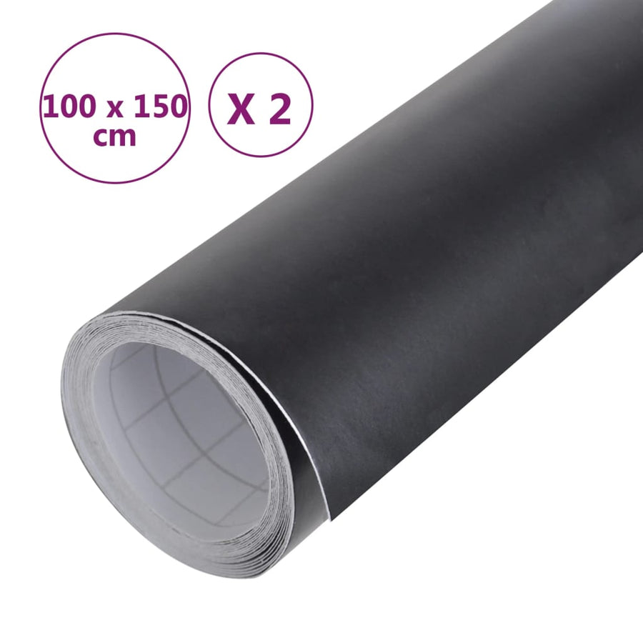 2 St Autofolie 100X150 Cm Matzwart 100 x 150 cm matt black