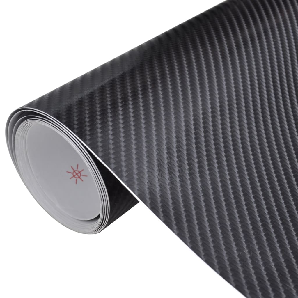 2 St Autofolie 4D 100X150 Cm + 50X150 Cm Zwart 100 x 150 cm + 50 x 150 cm