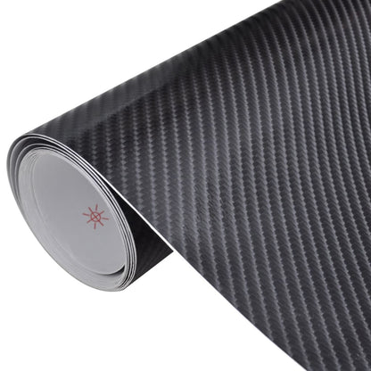 2 St Autofolie 4D 100X150 Cm + 50X150 Cm Zwart 100 x 150 cm + 50 x 150 cm