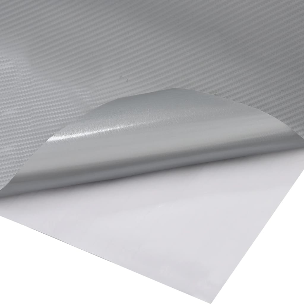 2 St Autofolie 4D 100X150 Cm + 50X150 Cm Zilverkleurig 100 x 150 cm + 50 x 150 cm
