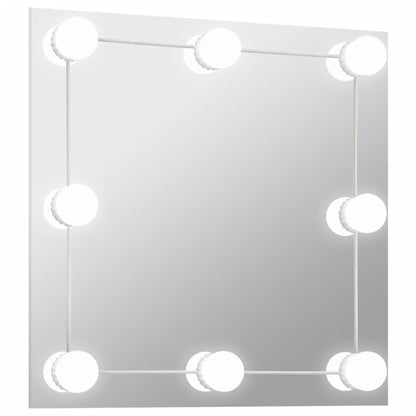 Wandspiegel Met Led-Lampen Vierkant Glas 1 50 x 50 cm Met LED's