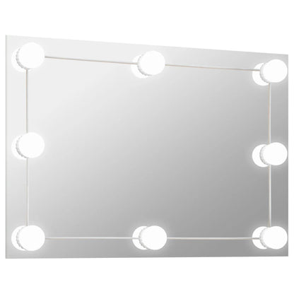 Wandspiegel Met Led-Lampen Rechthoekig Glas 1 60 x 40 cm Met LED's