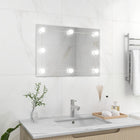 Wandspiegel 70x50 cm met LED zilver