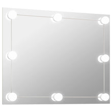 Wandspiegel Zonder Lijst Met Led-Lampen Rechthoekig Glas 1 80 x 60 cm Met LED's