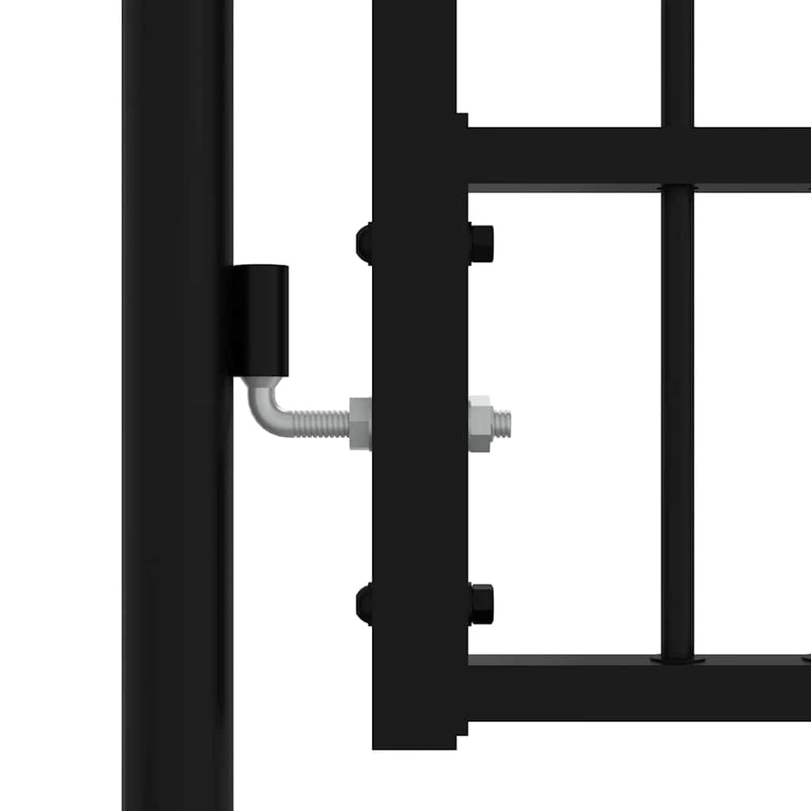 Hekpoort KAMPEN met speerpunt zwart 302x100 cm staal