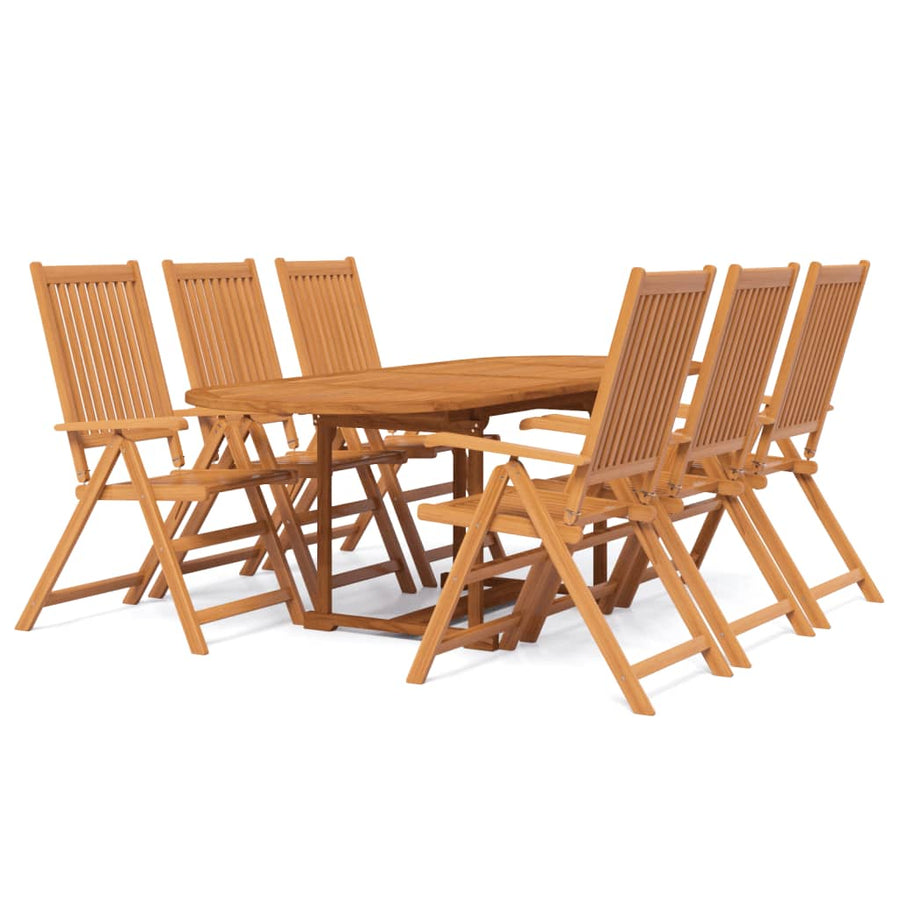7-Delige Tuinset Massief Acaciahout 160-240 Cm 6