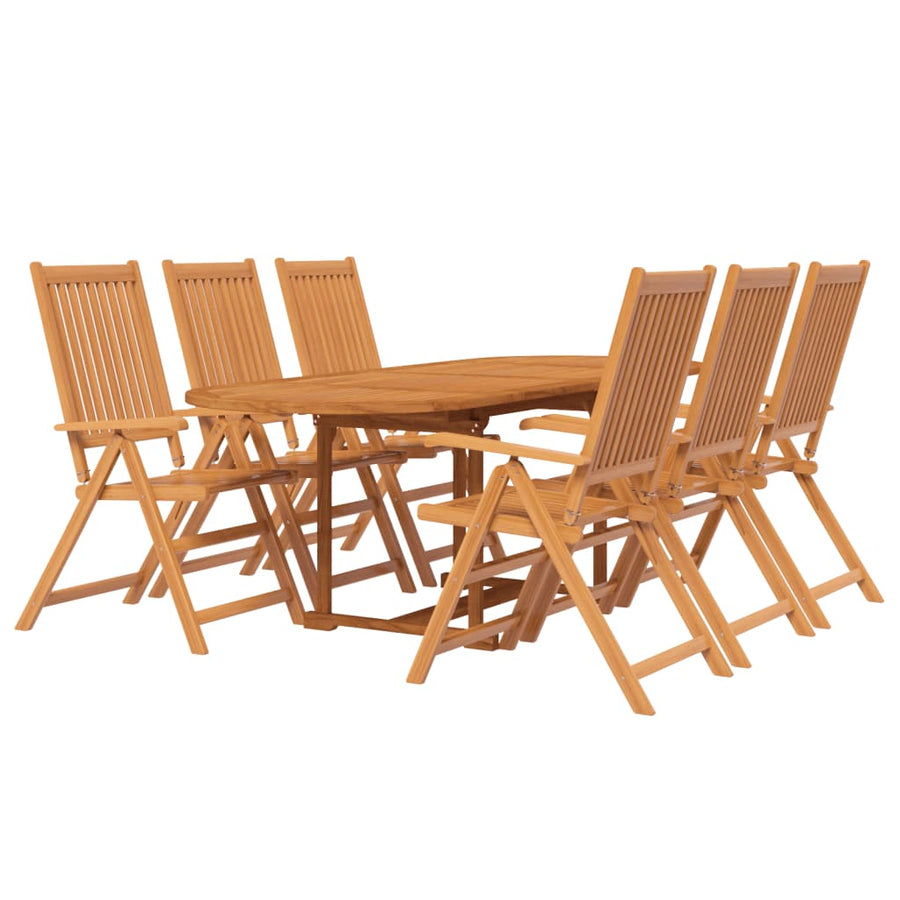 7-Delige Tuinset Massief Acaciahout 160-240 Cm 6