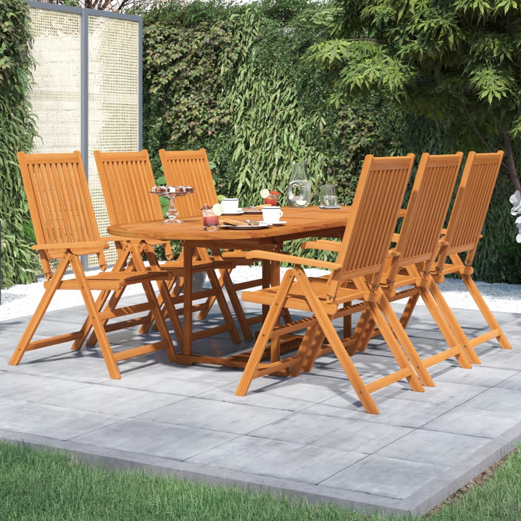 7-Delige Tuinset Massief Acaciahout 160-240 Cm 6