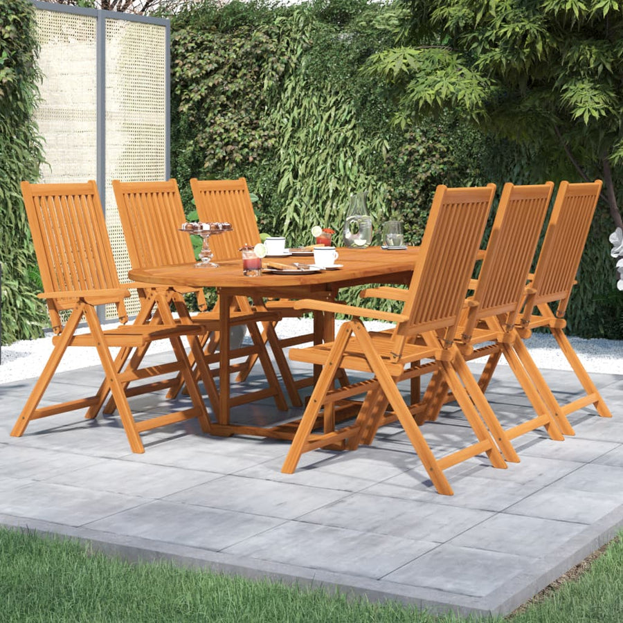 7-Delige Tuinset Massief Acaciahout 160-240 Cm 6