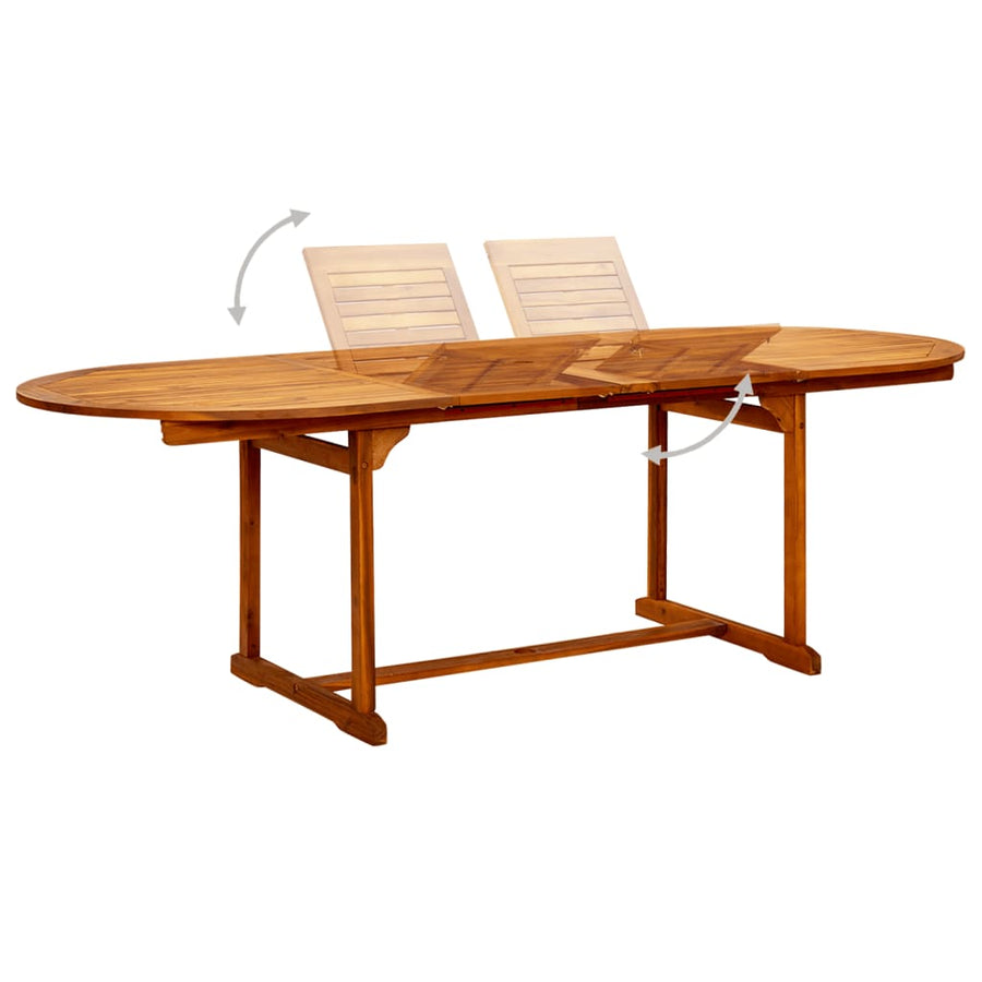 9-Delige Tuinset Massief Acaciahout 160-240 Cm 8
