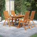 5-delige Tuinset massief acaciahout 120-170 cm