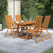 Tuinset massief acaciahout 5-delig uitschuifbaar 120-170 cm