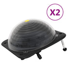 Solar pool heaters 2 pcs 75x75x36 cm HDPE aluminum