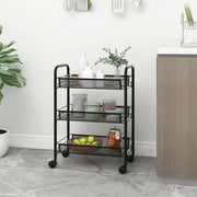 Keukentrolley 46x26x64 cm ijzer zwart