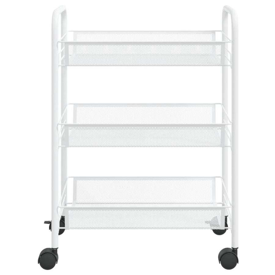 Keukentrolley 3-Laags 46X26X54 Cm Ijzer 46 x 26 x 64 cm Wit