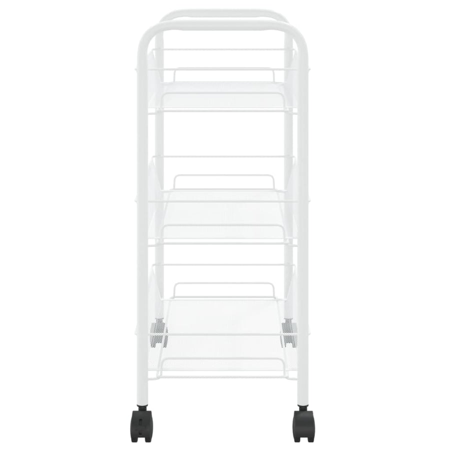 Keukentrolley 3-Laags 46X26X54 Cm Ijzer 46 x 26 x 64 cm Wit