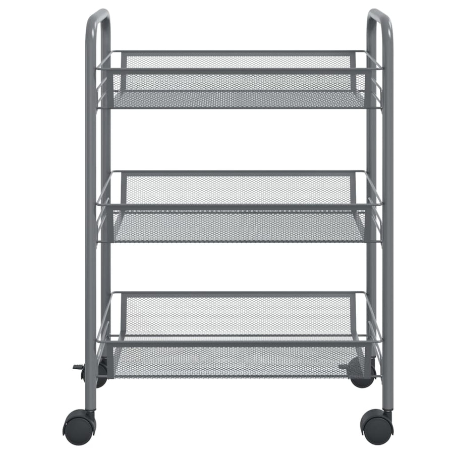 Keukentrolley 3-Laags 46X26X54 Cm Ijzer 46 x 26 x 64 cm Grijs
