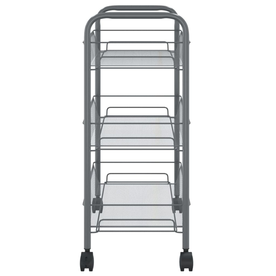 Keukentrolley 3-Laags 46X26X54 Cm Ijzer 46 x 26 x 64 cm Grijs