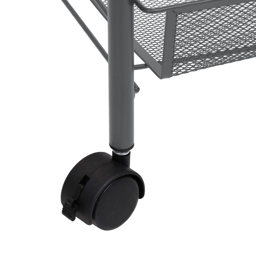 Keukentrolley 3-Laags 46X26X54 Cm Ijzer 46 x 26 x 64 cm Grijs