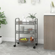 Keukentrolley 46x26x64 cm ijzer grijs