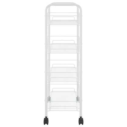 Keukentrolley 4-Laags Ijzer 46 x 26 x 85 cm Wit