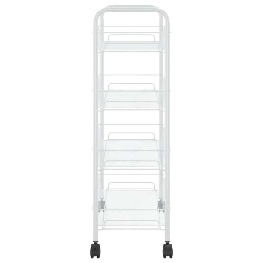 Keukentrolley 4-Laags Ijzer 46 x 26 x 85 cm Wit