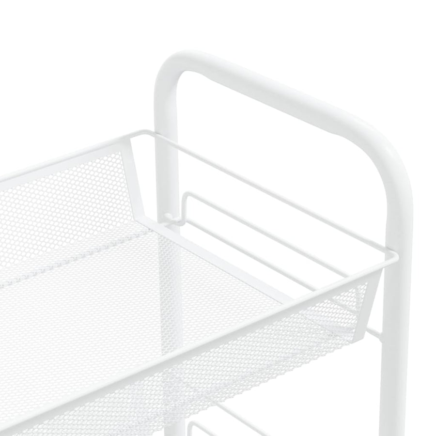 Keukentrolley 4-Laags Ijzer 46 x 26 x 85 cm Wit
