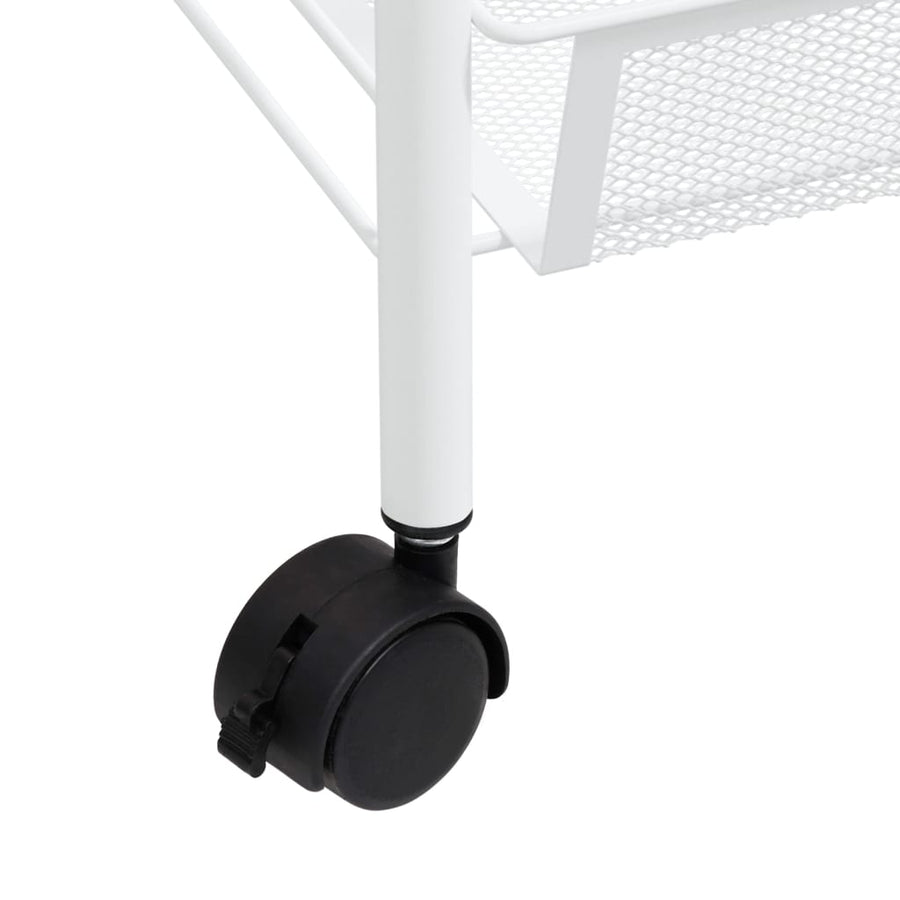 Keukentrolley 4-Laags Ijzer 46 x 26 x 85 cm Wit