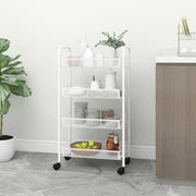 Keukentrolley 46x26x85 cm ijzer wit