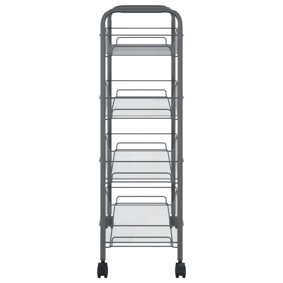 Keukentrolley 4-Laags Ijzer 46 x 26 x 85 cm Grijs