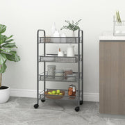 Keukentrolley 46x26x85 cm ijzer grijs