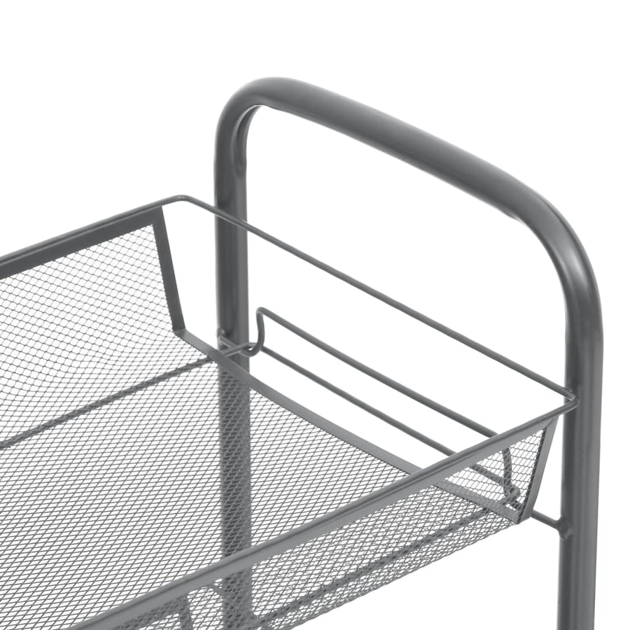 Keukentrolley 5-Laags Ijzer 46 x 26 x 105 cm Grijs