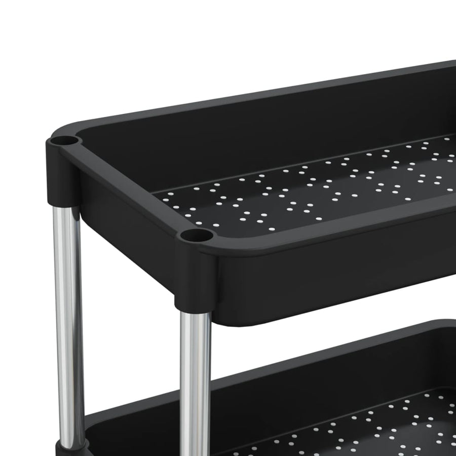 Keukentrolley 5-Laags 42X29X128 Cm Ijzer En Abs Zwart