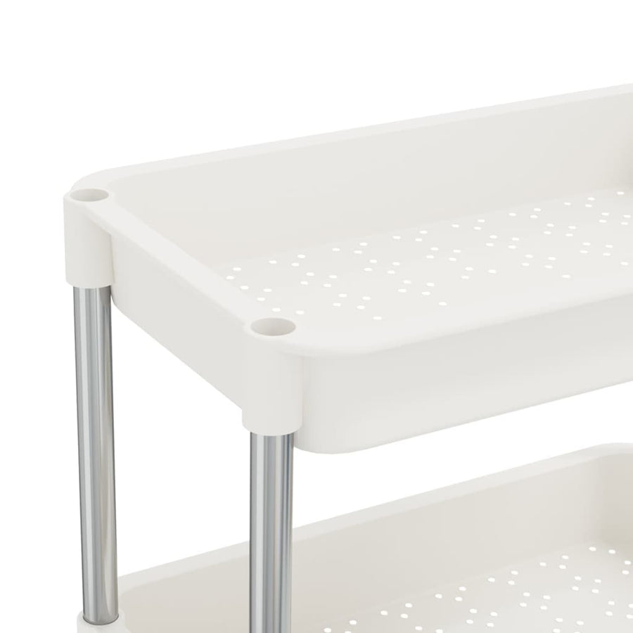 Keukentrolley 5-Laags 42X29X128 Cm Ijzer En Abs Wit