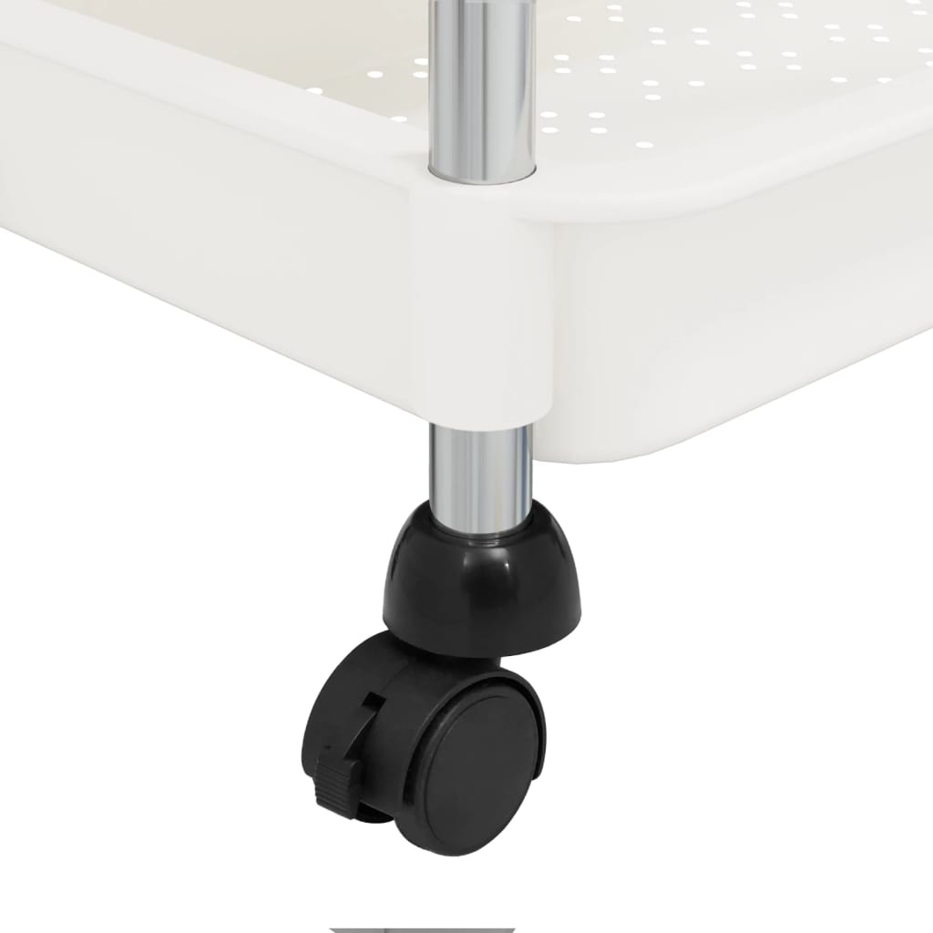 Keukentrolley 5-Laags 42X29X128 Cm Ijzer En Abs Wit