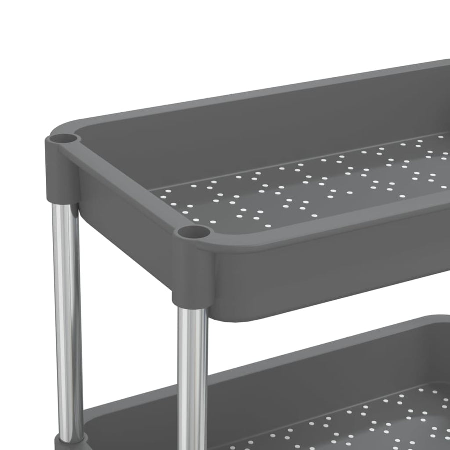 Keukentrolley 5-Laags 42X29X128 Cm Ijzer En Abs Grijs
