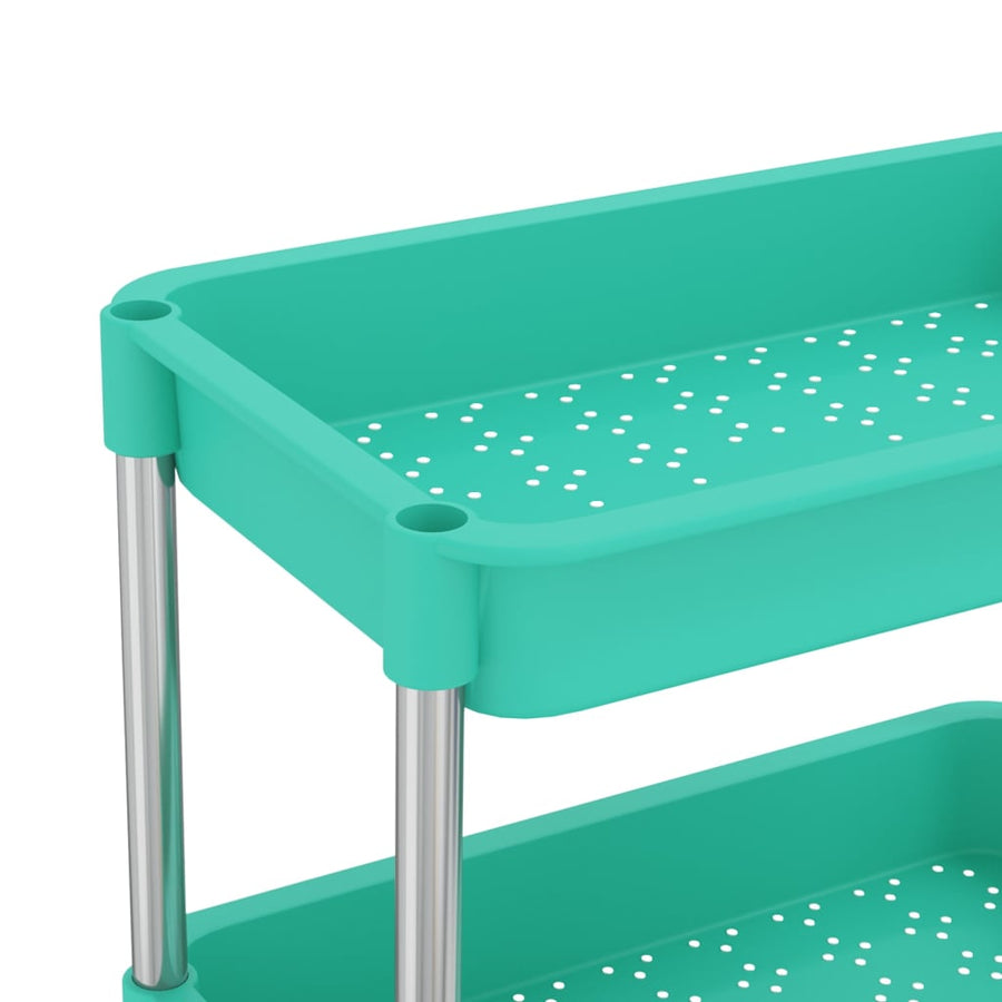 Keukentrolley 5-Laags 42X29X128 Cm Ijzer En Abs Turquoise