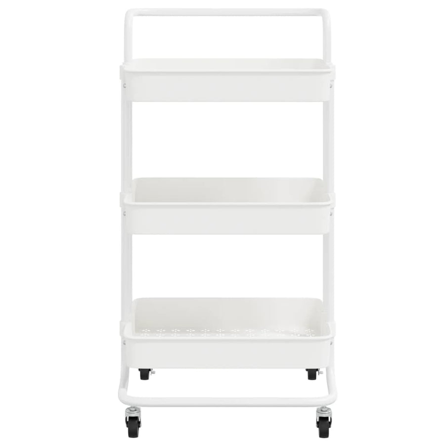 Keukentrolley 3-Laags 42X35X85 Cm Ijzer En Abs Wit