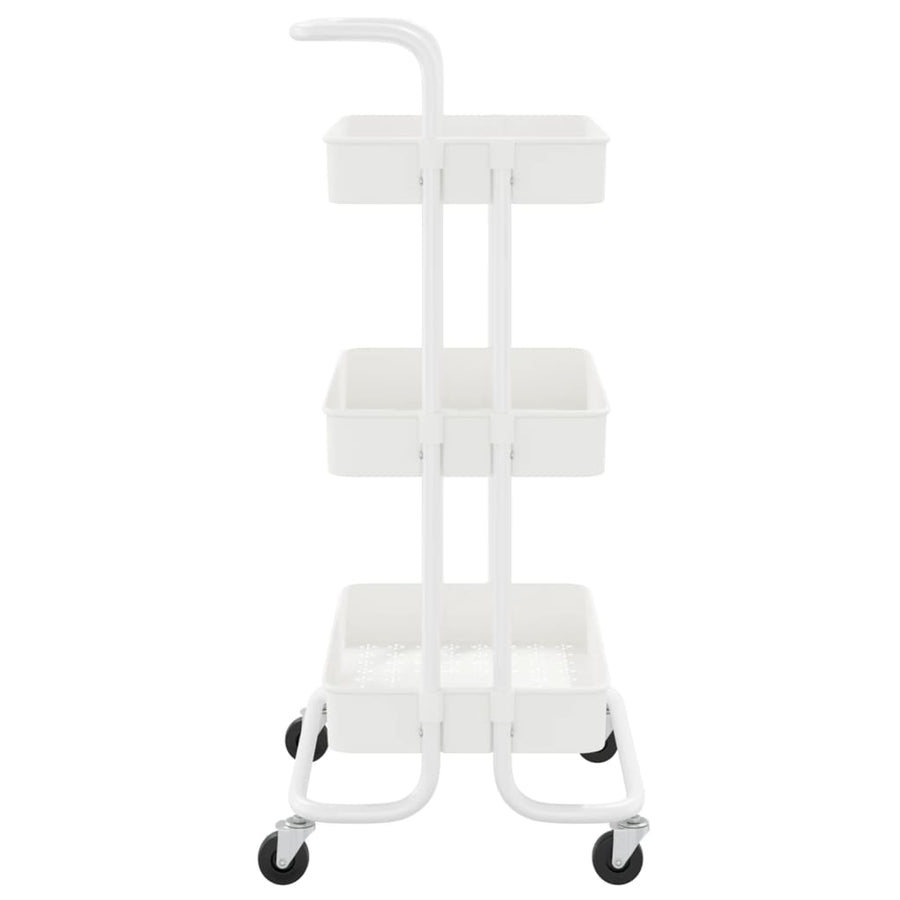 Keukentrolley 3-Laags 42X35X85 Cm Ijzer En Abs Wit