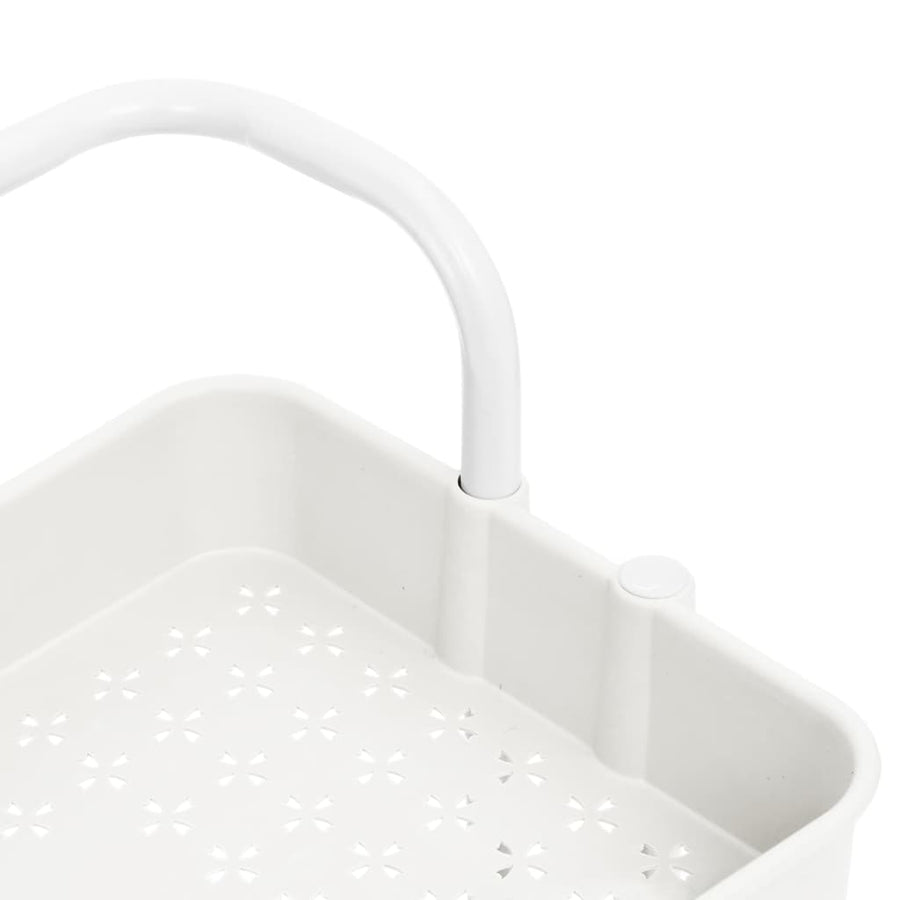 Keukentrolley 3-Laags 42X35X85 Cm Ijzer En Abs Wit