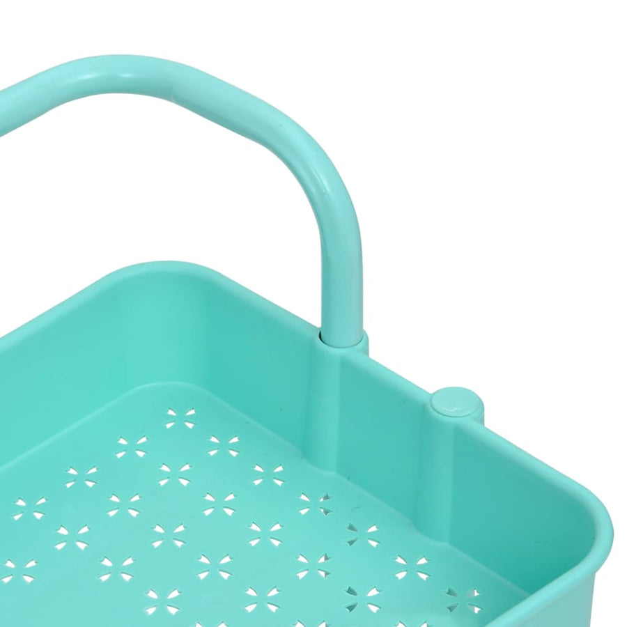 Keukentrolley 3-Laags 42X35X85 Cm Ijzer En Abs Turquoise