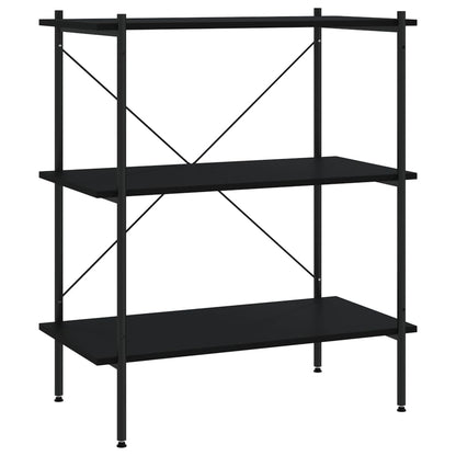 Opbergrek 3-Laags 80 x 40 x 92 cm Zwart