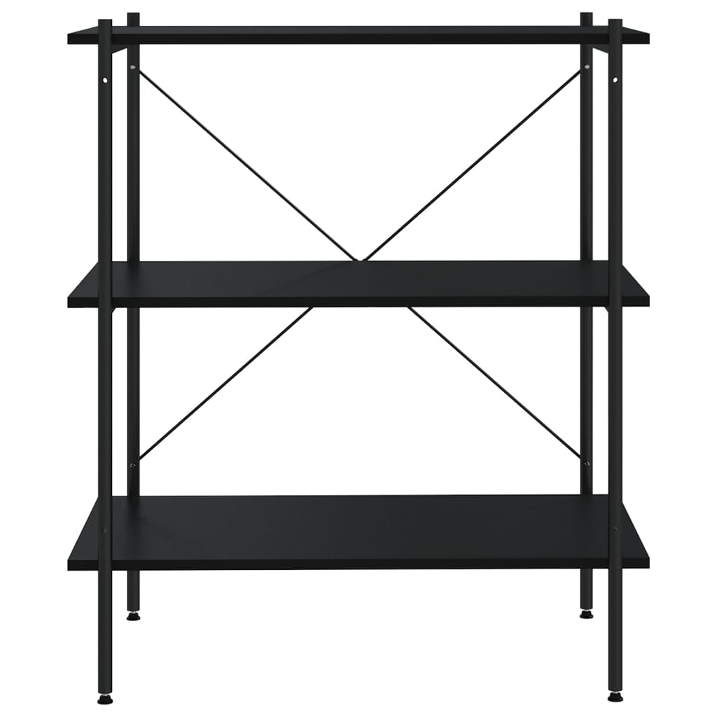 Opbergrek 3-Laags 80 x 40 x 92 cm Zwart