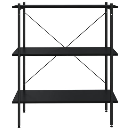 Opbergrek 3-Laags 80 x 40 x 92 cm Zwart