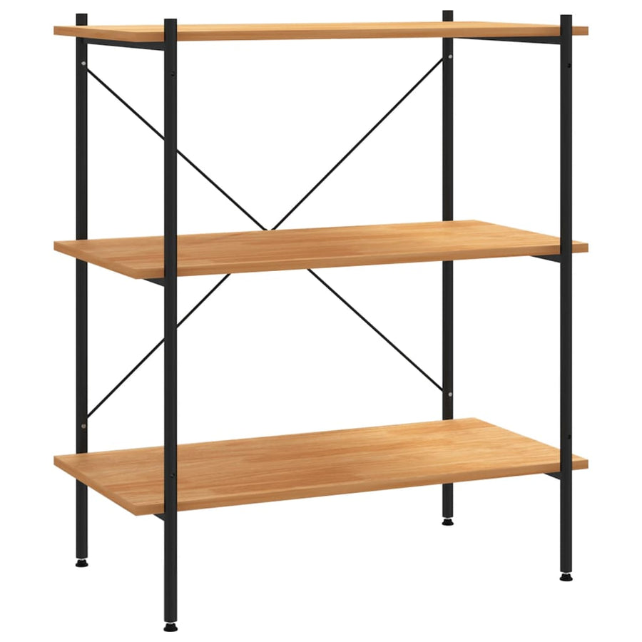 Opbergrek 3-Laags Kleurig 80 x 40 x 92 cm Zwart en eiken