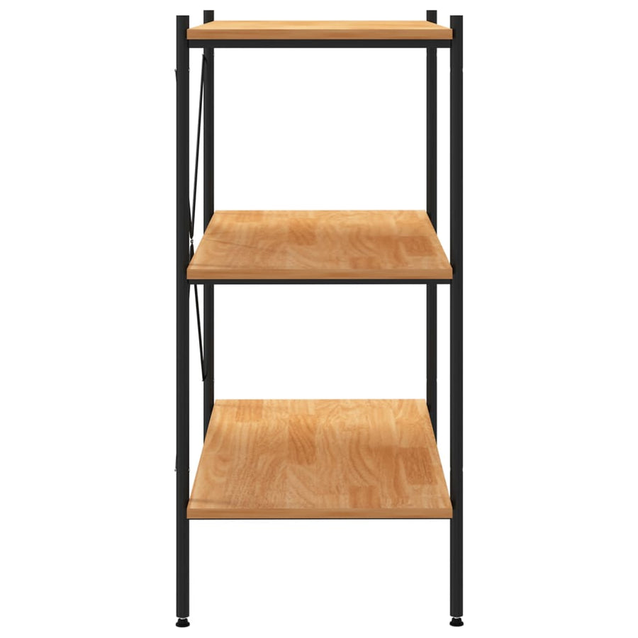 Opbergrek 3-Laags Kleurig 80 x 40 x 92 cm Zwart en eiken