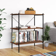 3-Tier Storage Rack 80x40x92 cm Black and Natural
