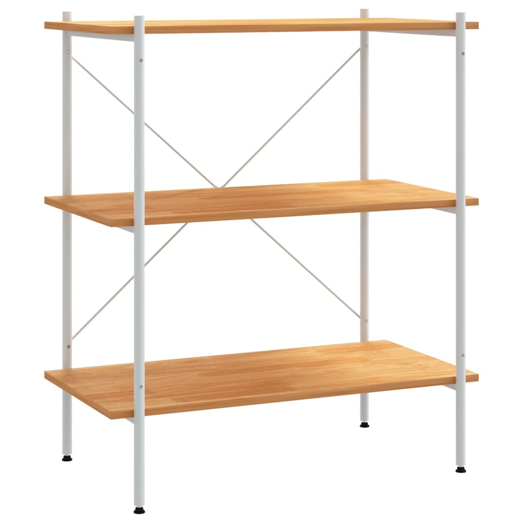 Opbergrek 3-Laags Kleurig 80 x 40 x 92 cm Wit en eiken