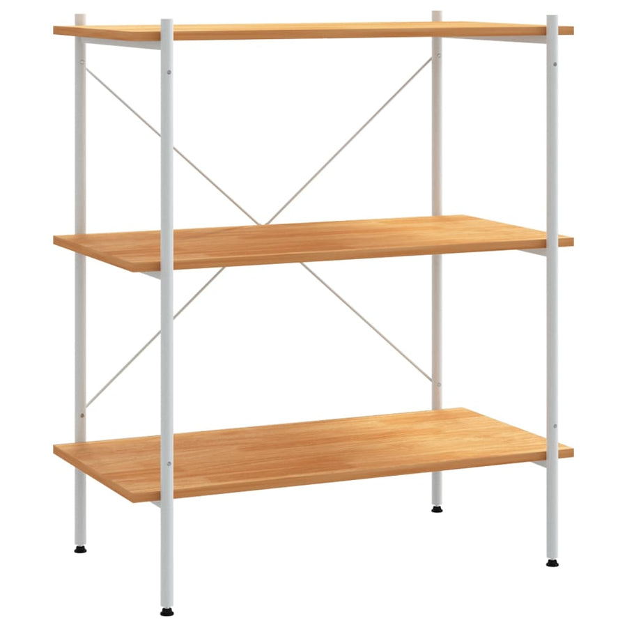 Opbergrek 3-Laags Kleurig 80 x 40 x 92 cm Wit en eiken