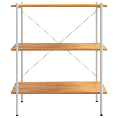 Opbergrek 3-Laags Kleurig 80 x 40 x 92 cm Wit en eiken